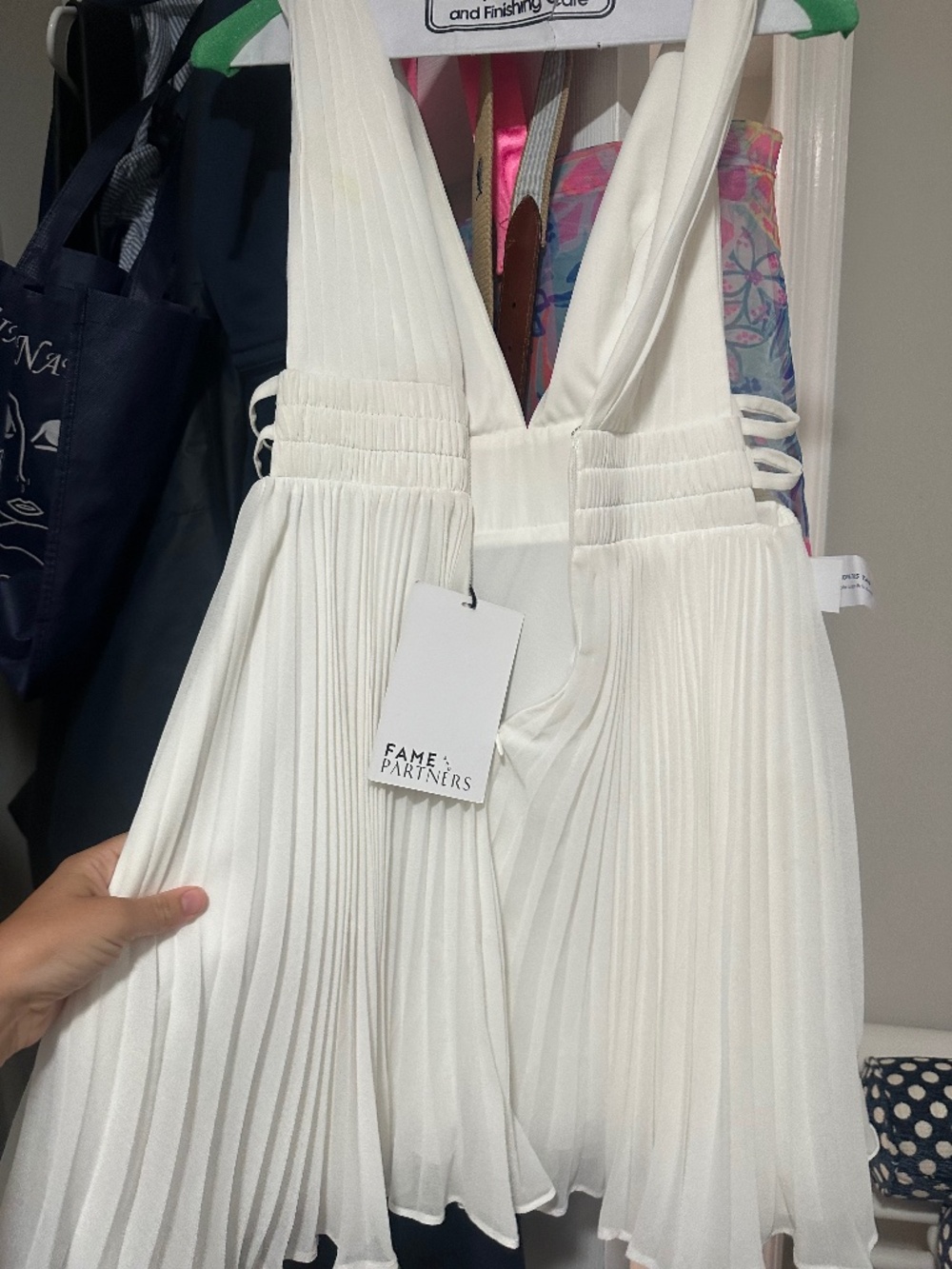 Frame & Partners White Pleated Mini